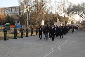 武警武威支队五中队学习交流